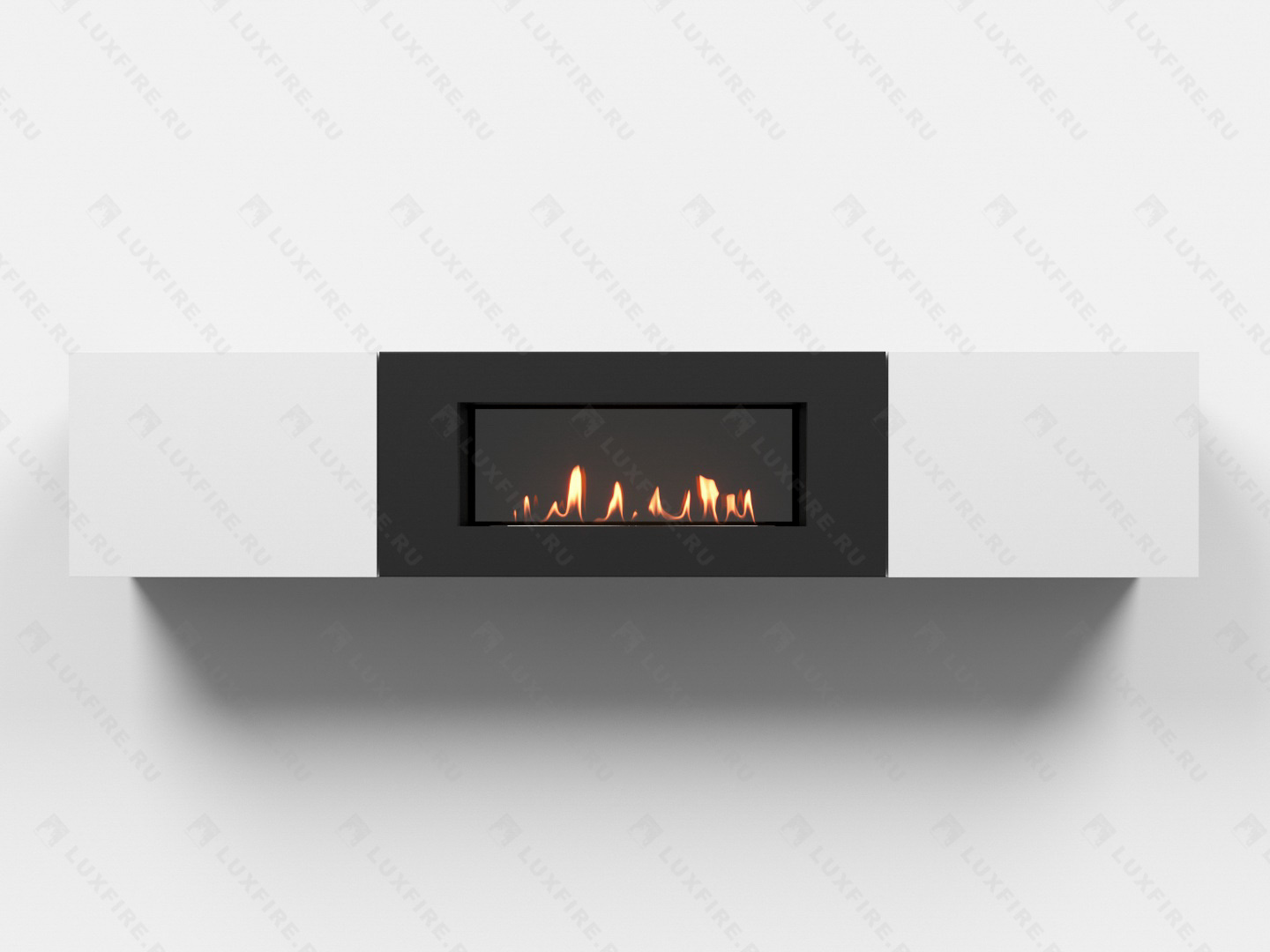 Тумба ТВ Lux Fire "Ладога" настенная 1800 матовая, белая с биокамином 900 по цене 89 397 руб.