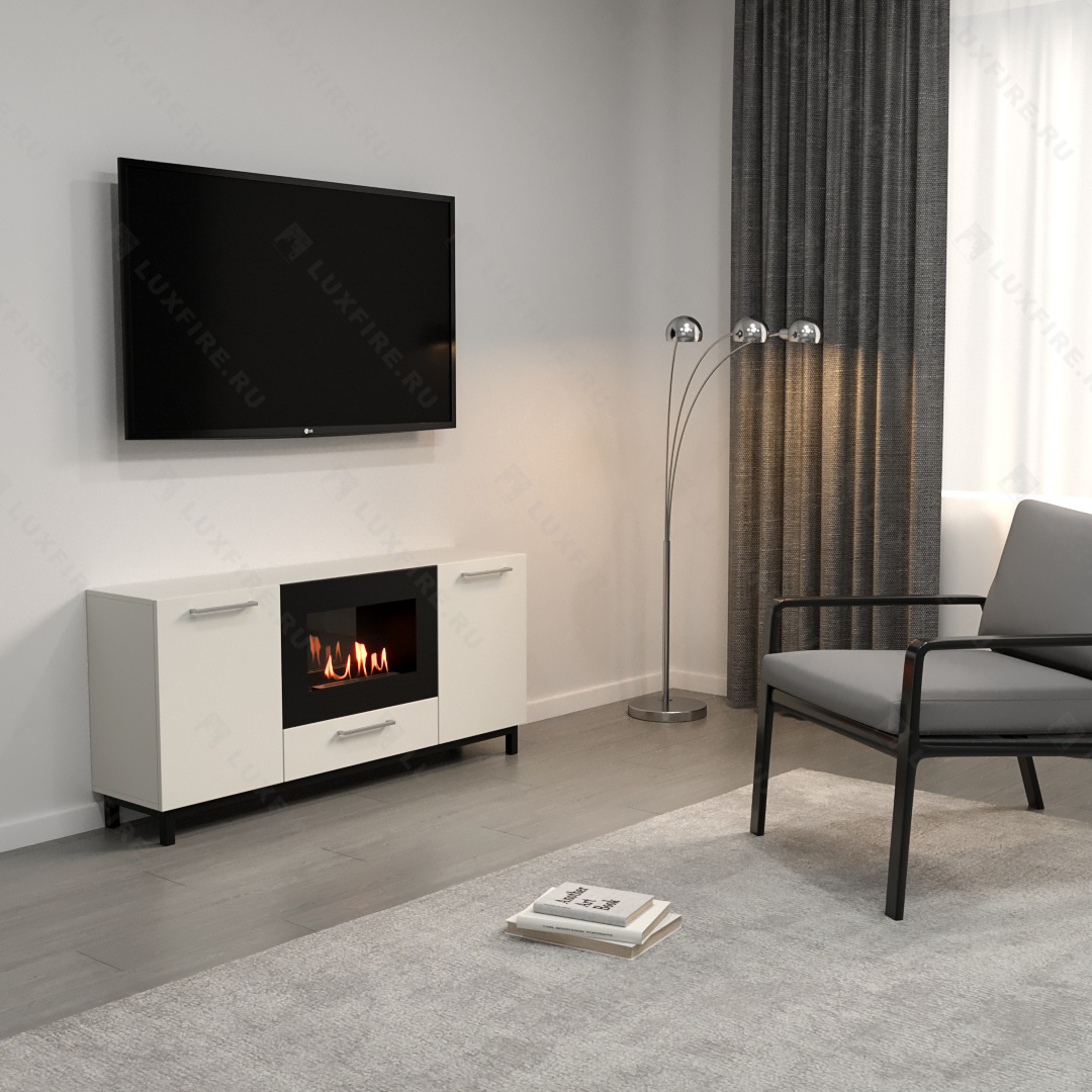 Тумба ТВ Lux Fire "Амур" напольная 1400 матовая, белая с биокамином 600 Тумба ТВ Lux Fire "Амур" напольная 1400 матовая, белая с биокамином 600 по цене 82 551 руб.