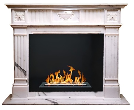 Биокамин в мраморном портале "Русский огонь" Modest по цене 380 000 руб.